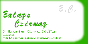 balazs csirmaz business card